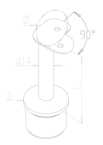 90 Deg Stem Connectors - Model 0130/0131 CAD Drawing